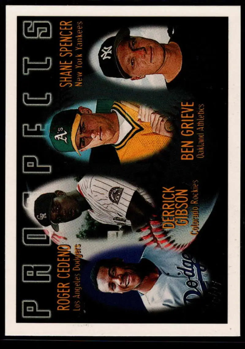 1996 Topps #436 Roger Cedeno/Derrick Gibson/Ben Grieve/Shane Spencer NM-MT RC Rookie Los Angeles Dodgers/Colorado