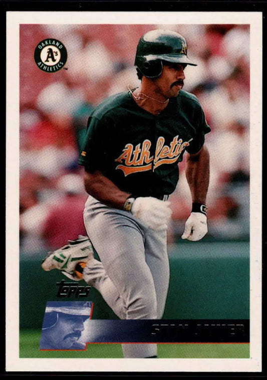 1996 Topps #57 Stan Javier NM-MT Oakland Athletics Baseball Card - Baseball Card Single
