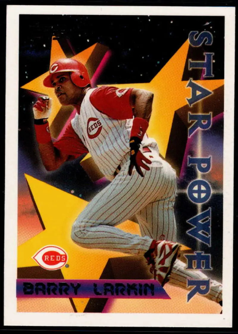 1996 Topps #6 Barry Larkin NM-MT Cincinnati Reds Baseball Card - Baseball Card Single