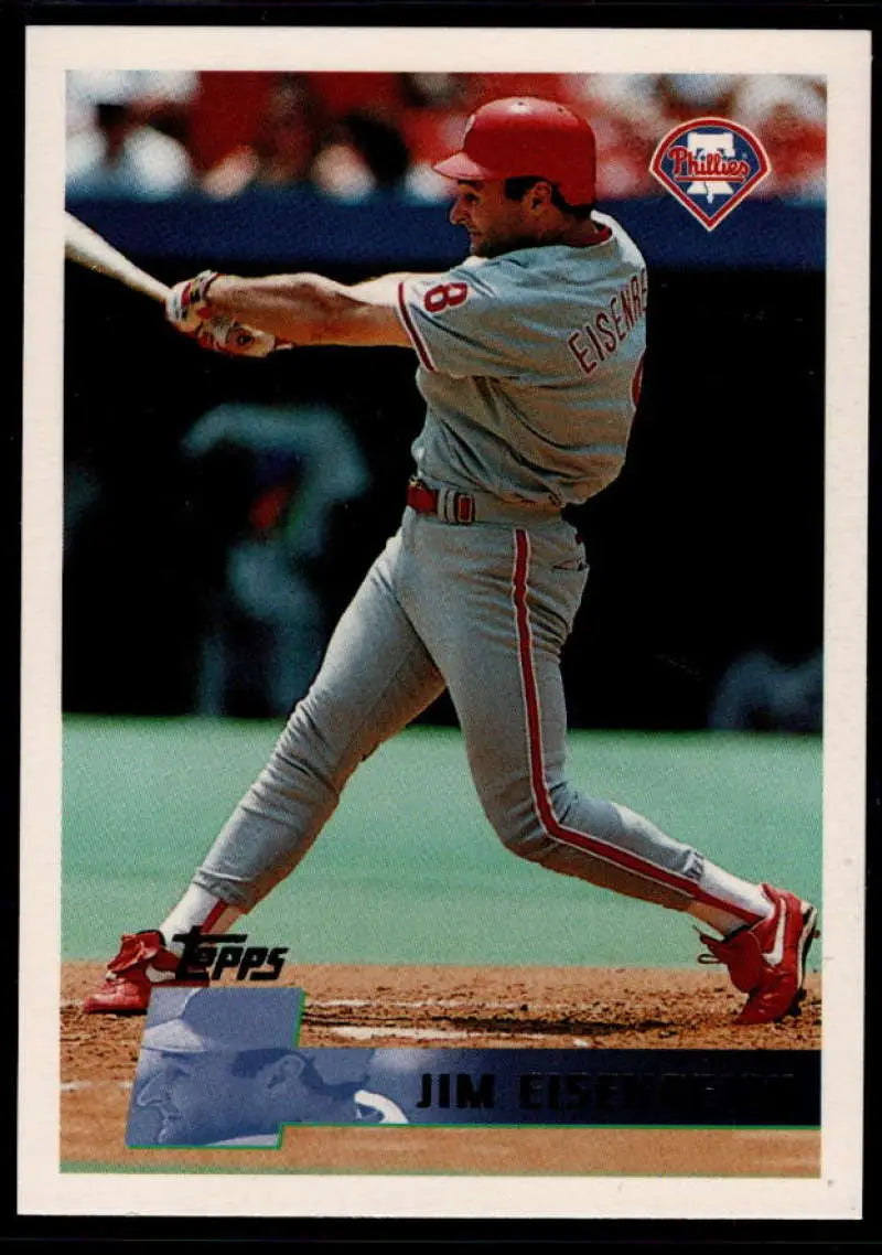 1996 Topps #66 Jim Eisenreich NM-MT Philadelphia Phillies Baseball Card - Baseball Card Single