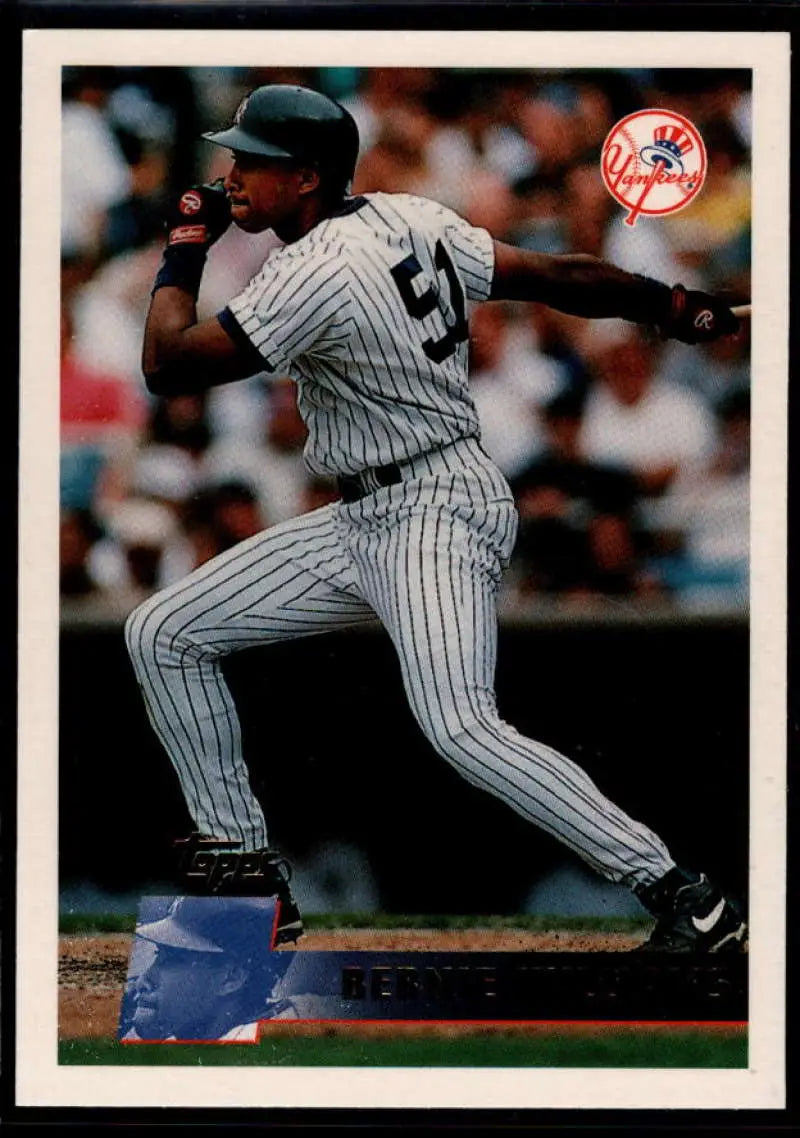 1996 Topps #68 Bernie Williams NM-MT New York Yankees Baseball Card - Baseball Card Single