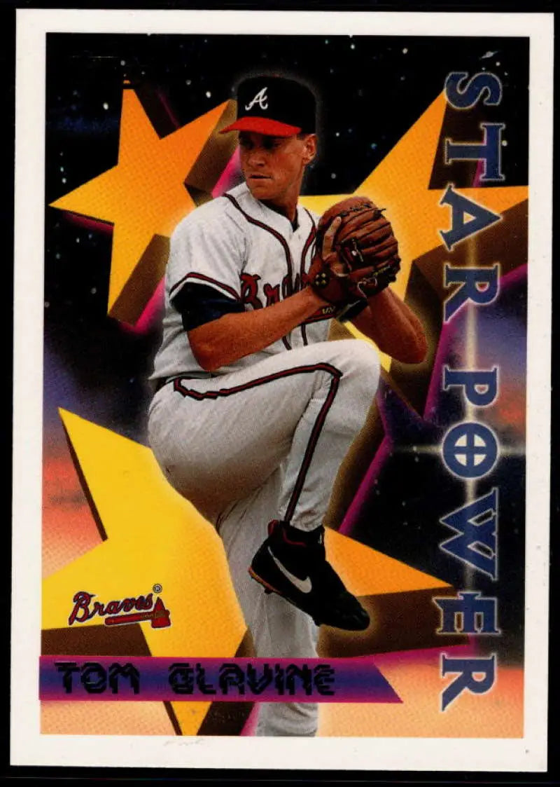 1996 Topps #8 Tom Glavine NM-MT Atlanta Braves Baseball Card - Baseball Card Single