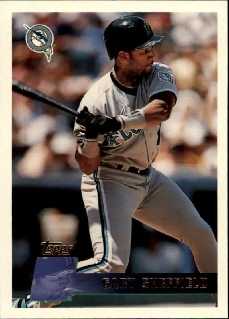 1996 Topps #80 Gary Sheffield NM-MT Florida Marlins Baseball Card - Baseball Card Single