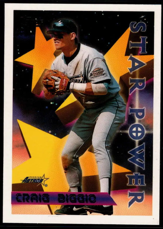 1996 Topps #9 Craig Biggio NM-MT Houston Astros Baseball Card - Baseball Card Single