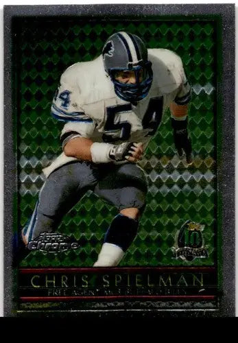 1996 Topps Chrome Chris Spielman Buffalo Bills football card with original gloss