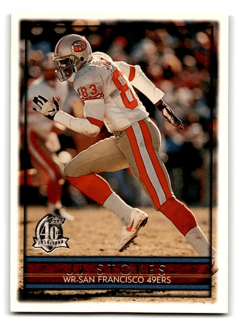 1996 Topps J.J. Stokes #99 Base Set San Francisco 49ers - Football Card Single