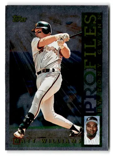 1996 Topps Profiles NL20 Matt Williams baseball card featuring Giants NM-MT condition