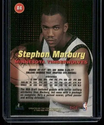 1996 Topps Stadium Club Stephon Marbury #R4 Basketball - Basketball Card Single
