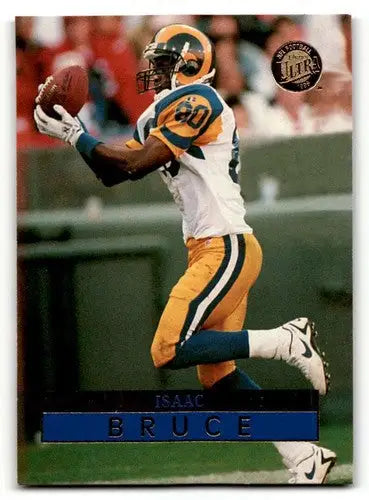 Original gloss 1996 Ultra Isaac Bruce St Louis Rams football card NM Near Mint