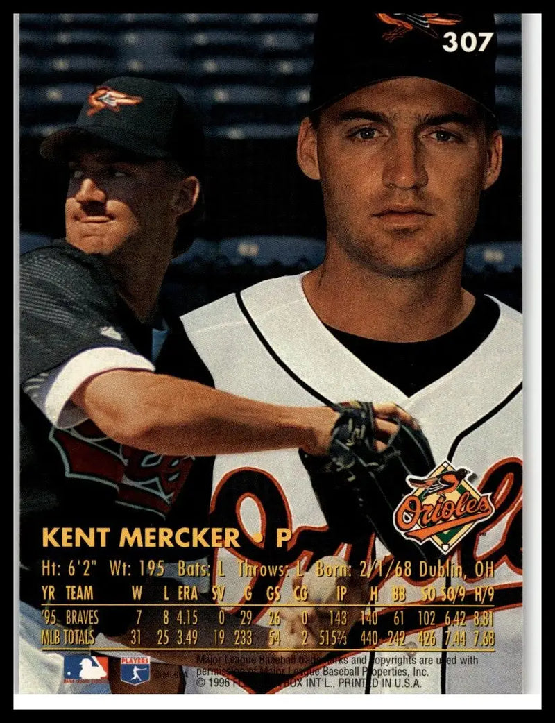 1996 Ultra #307 Kent Mercker - Baseball Card Single
