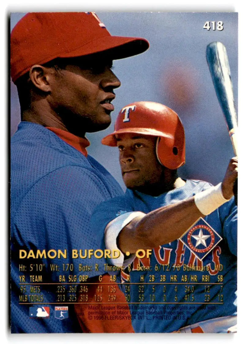1996 Ultra #418 Damon Buford - Baseball Card Single