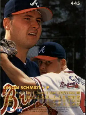 Original gloss Baseball card 1996 Ultra Jason Schmidt NM-MT Braves sports card
