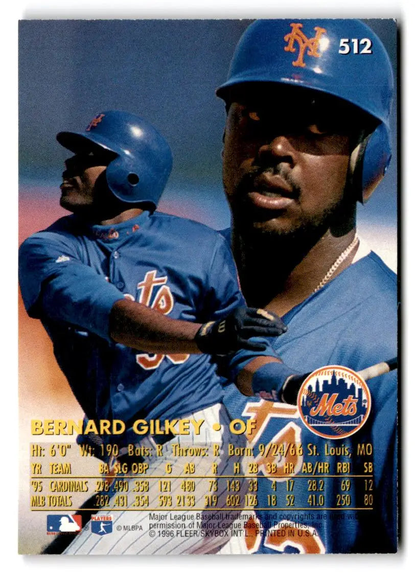 1996 Ultra #512 Bernard Gilkey - Baseball Card Single