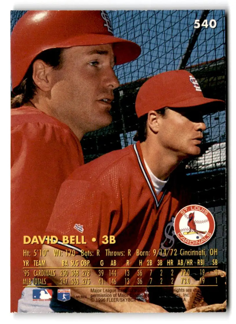 1996 Ultra #540 David Bell - Baseball Card Single