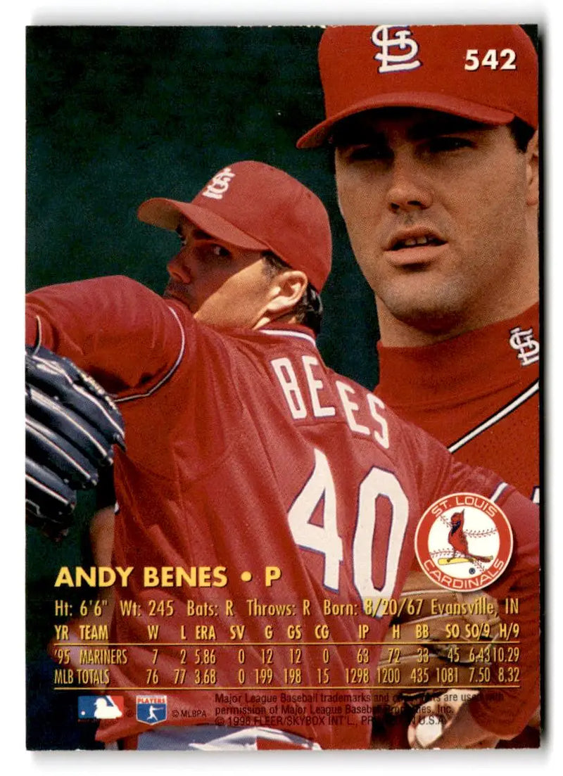 1996 Ultra #542 Andy Benes - Baseball Card Single