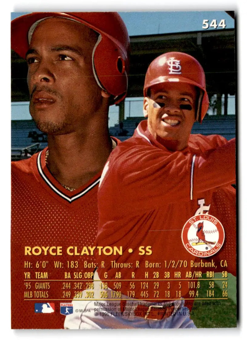 1996 Ultra #544 Royce Clayton - Baseball Card Single
