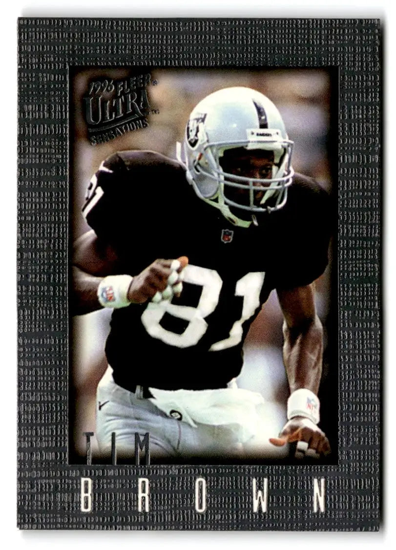 1996 Ultra Sensations #74 Tim Brown Pewter - Football Card Single