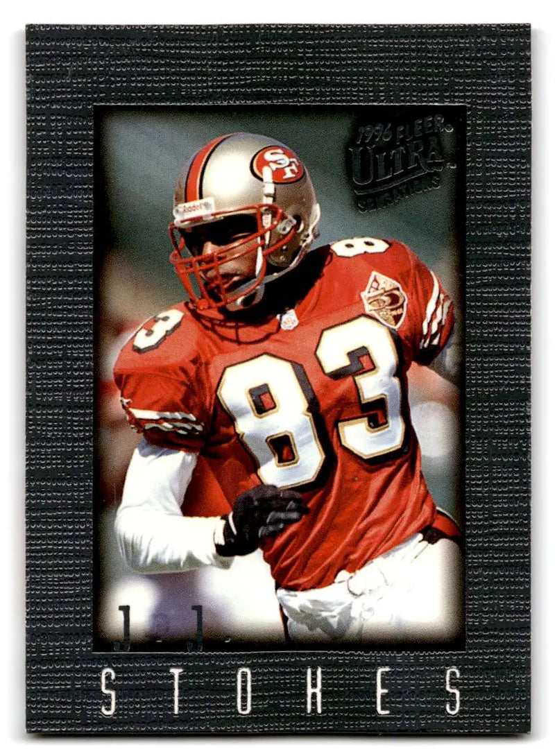 1996 Ultra Sensations #92 J.J. Stokes Pewter - Football Card Single