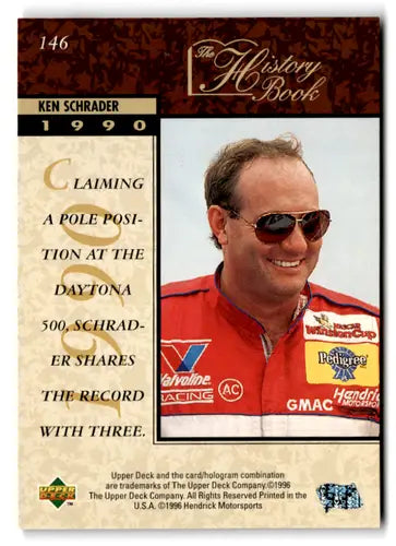 Original gloss 1996 Upper Deck Ken Schrader trading card NM-MT HB ID 77704