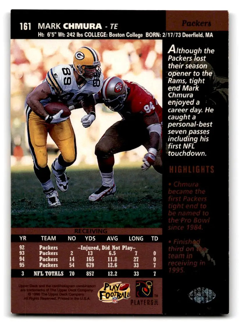 1996 Upper Deck #161 Mark Chmura - Football Card Single