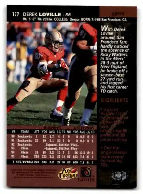 1996 Upper Deck #177 Derek Loville - Football Card Single