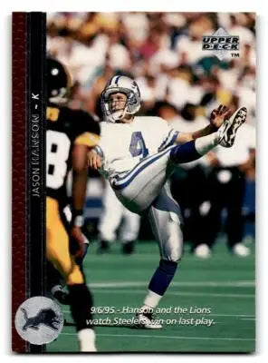 1996 Upper Deck #220 Jason Hanson - Football Card Single