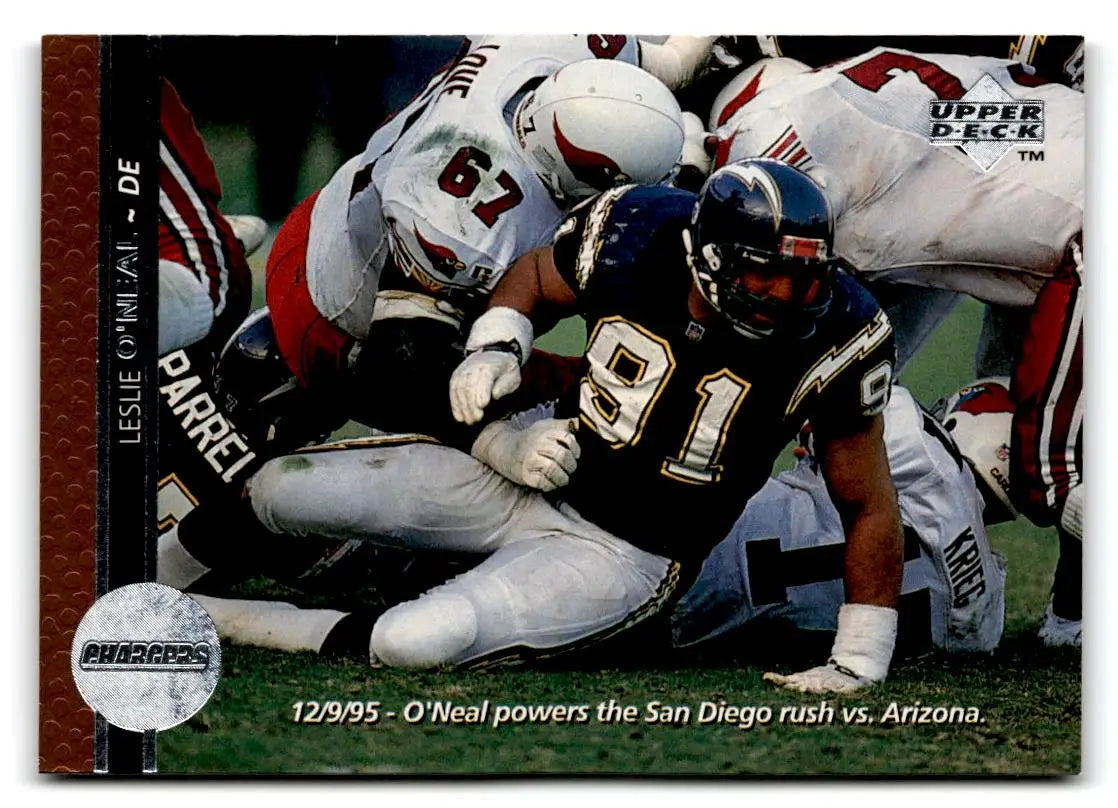1996 Upper Deck #34 Leslie O’Neal - Football Card Single