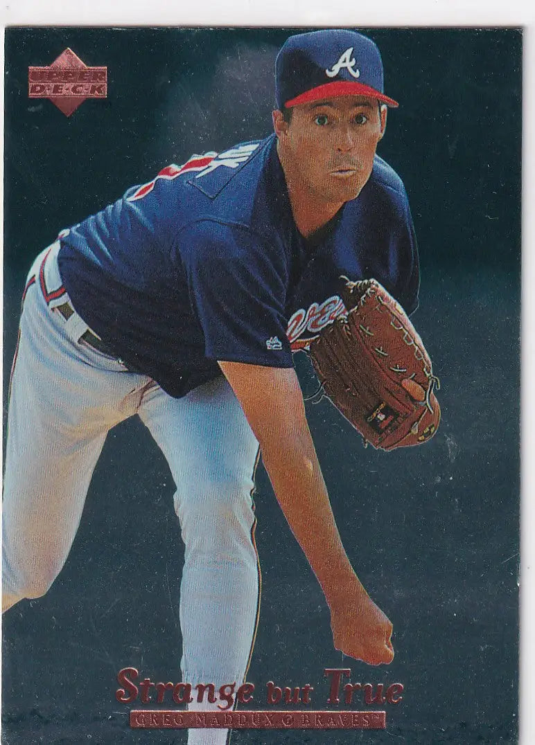 1996 UPPER DECK #422 GREG MADDUX STRANGE BUT TRUE- ATLANTA BRAVES