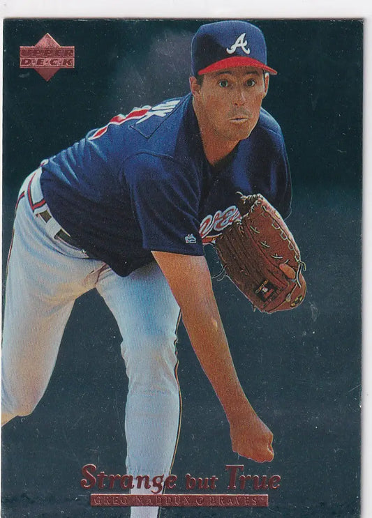 1996 UPPER DECK #422 GREG MADDUX STRANGE BUT TRUE- ATLANTA BRAVES - Baseball Card Single