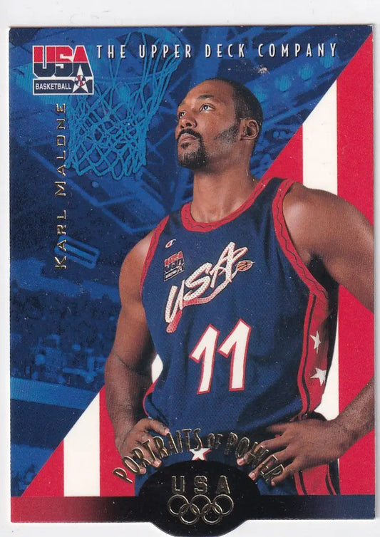 1996 UPPER DECK #51 KARL MALONE DIE CUT- UTAH JAZZ - Basketball Card Single