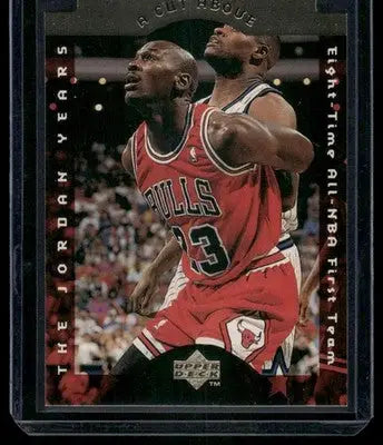 Michael Jordan Chicago Bulls basketball card from 1996 Upper Deck A Cut Above CA3