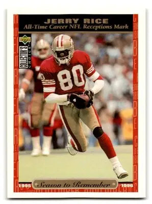 1996 Upper Deck Football Collector’s Choice Jerry Rice #74 San Francisco 49ers - Football Card Single
