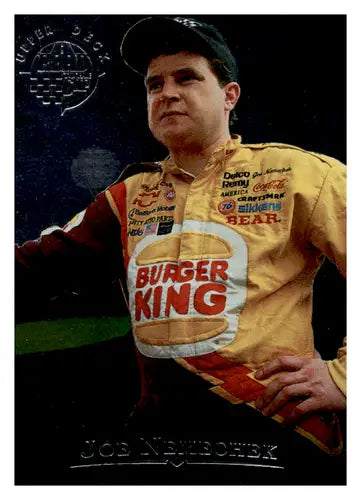Racing driver in Burger King uniform from Upper Deck Road to the Cup RC26 Joe Nemechek card