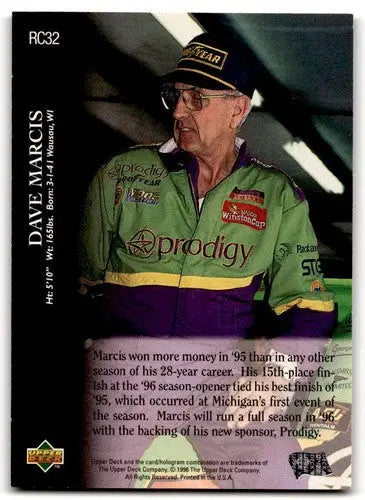 1996 Upper Deck Road to the Cup #RC32 Dave Marcis NM Near Mint ID:74496 - Racing Card Single