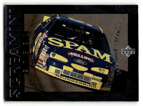 Original gloss of Upper Deck Road RC71 Lake Speed Spam-sponsored race car display