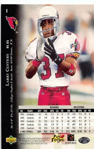 1996 Upper Deck Silver #1 Larry Centers NM-MT Cardinals ID:79580 - Football Card Single