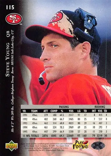 1996 Upper Deck Silver #115 Steve Young NM-MT 49ers ID:79692 - Football Card Single