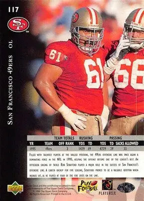 1996 Upper Deck Silver #117 49ers Offensive Line NM-MT 49ers ID:79694 - Football Card Single