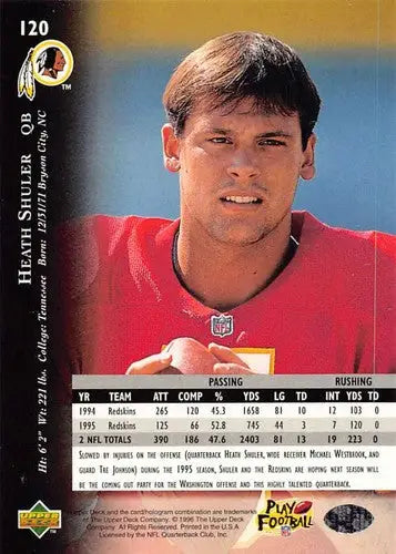 1996 Upper Deck Silver #120 Heath Shuler NM-MT Redskins ID:79697 - Football Card Single
