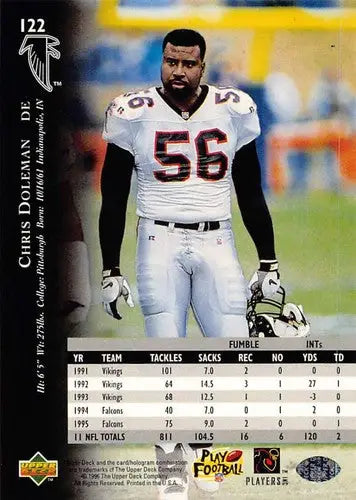 1996 Upper Deck Silver #122 Chris Doleman NM-MT Falcons ID:79699 - Football Card Single