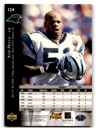 1996 Upper Deck Silver #124 Sam Mills NM-MT Panthers ID:79701 - Football Card Single