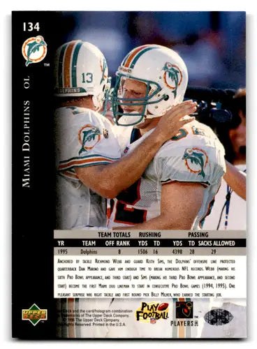 1996 Upper Deck Silver #134 Dolphins Offensive Line NM-MT Dolphins ID:79711 - Football Card Single