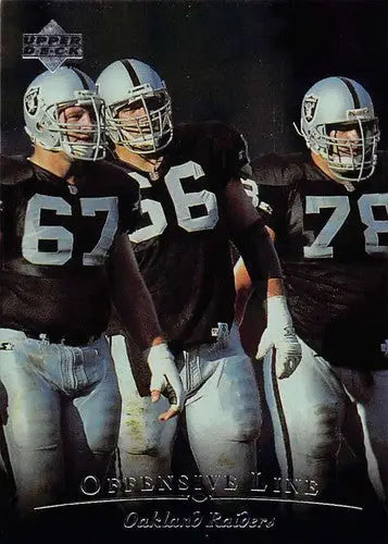1996 Upper Deck Silver #141 Raiders Offensive Line NM-MT Raiders ID:79718 - Football Card Single