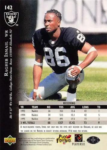 1996 Upper Deck Silver #142 Rocket Ismail NM-MT Raiders ID:79719 - Football Card Single