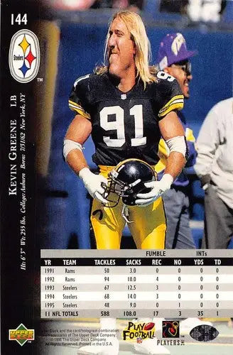 1996 Upper Deck Silver #144 Kevin Greene NM-MT Steelers ID:79721 - Football Card Single