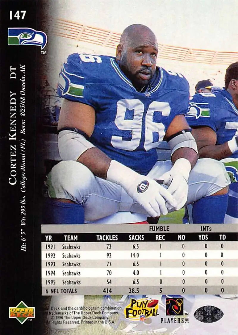 1996 Upper Deck Silver #147 Cortez Kennedy NM-MT Seahawks ID:79724 - Football Card Single