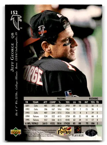 1996 Upper Deck Silver #152 Jeff George NM-MT Falcons ID:79729 - Football Card Single