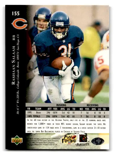 1996 Upper Deck Silver #155 Rashaan Salaam NM-MT Bears ID:79732 - Football Card Single