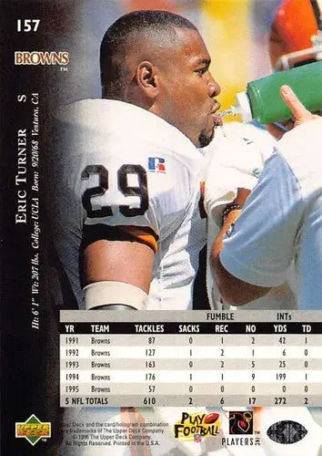 1996 Upper Deck Silver #157 Eric Turner NM-MT Browns ID:79734 - Football Card Single