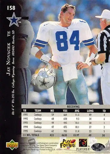 1996 Upper Deck Silver #158 Jay Novacek NM-MT Cowboys ID:79735 - Football Card Single